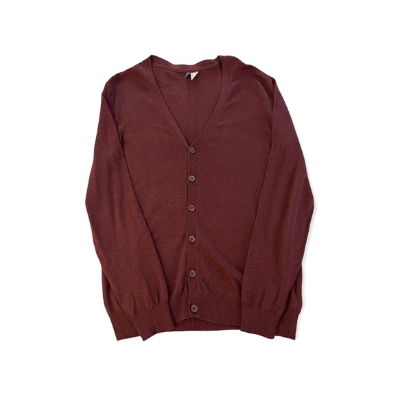H&M Sweaters Burgundy Hm Cardigan Sweater Poshmark